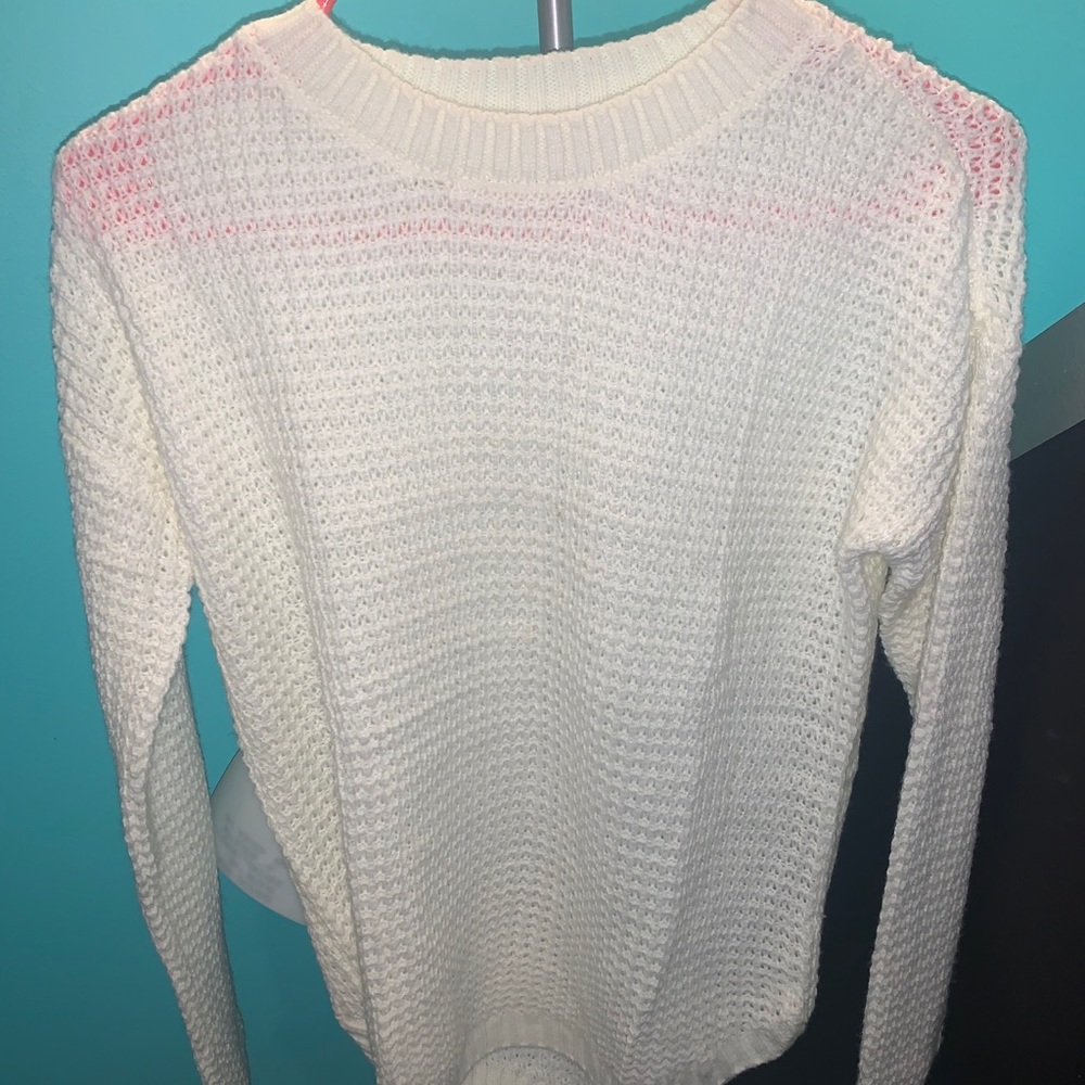 Cream Waffle Knit Sweater